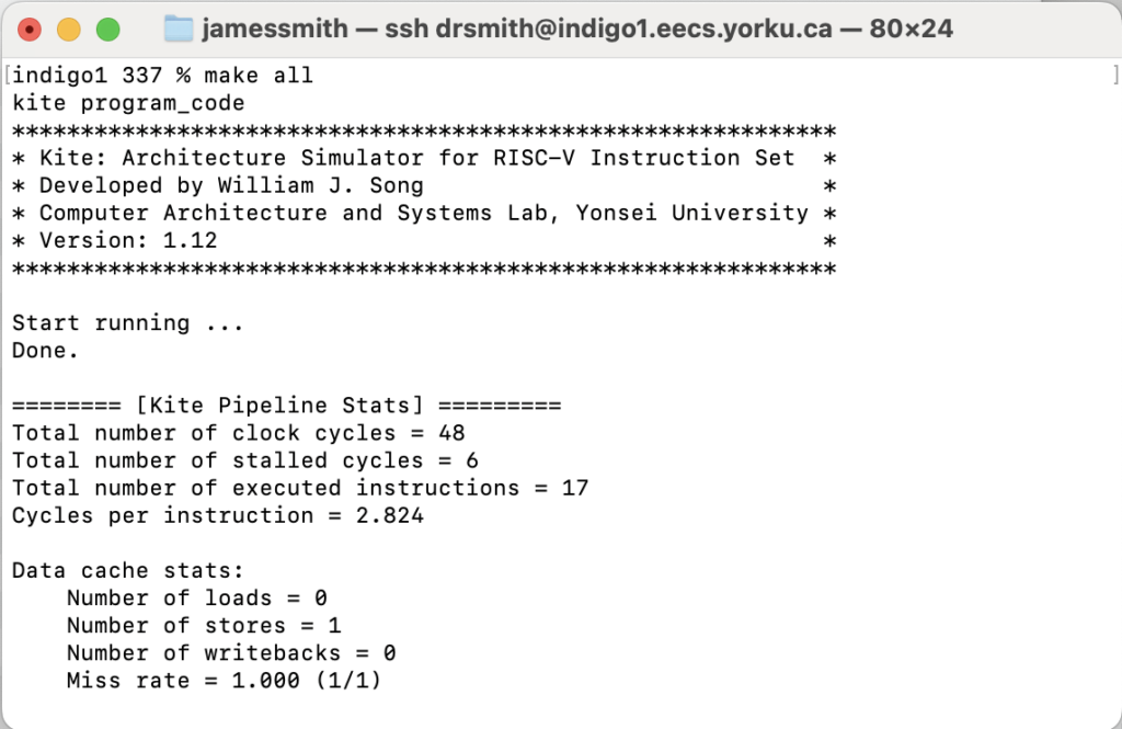 Running the Kite simulator from the command line.